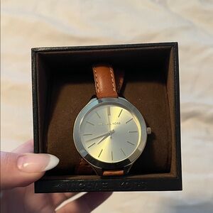 Michael Kors Gold Dial with Tan Leather Strap